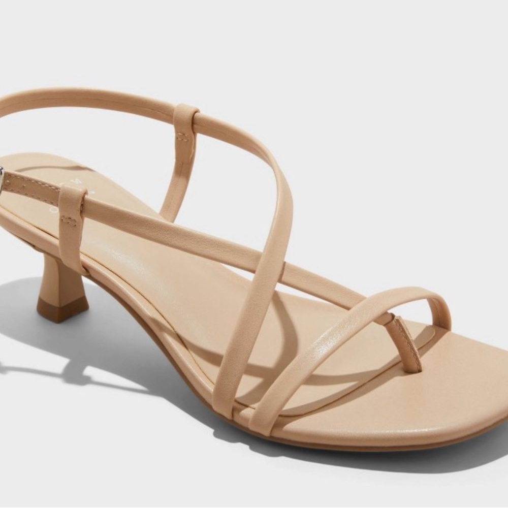 A New Day Reggie Heel Tan Strappy Heels